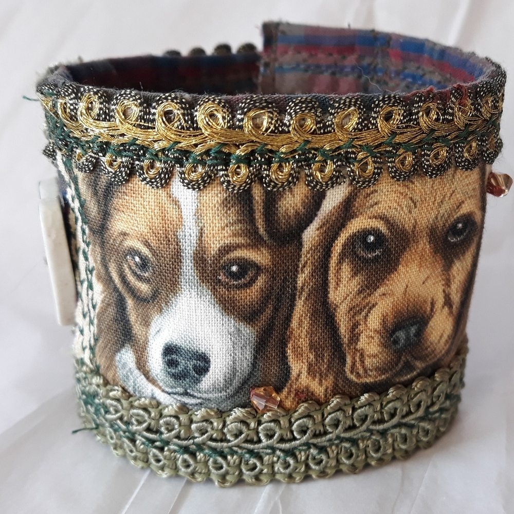 Handmade Upcycled Boho Cuff Bracelet